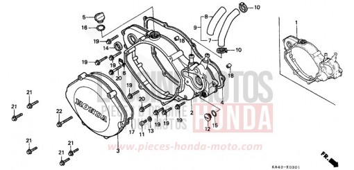 KURBELGEHAEUSEABDECKUNG (2) CR250RH de 1987